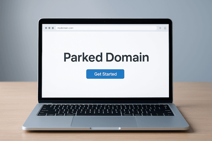 Professional parked domain landing page example